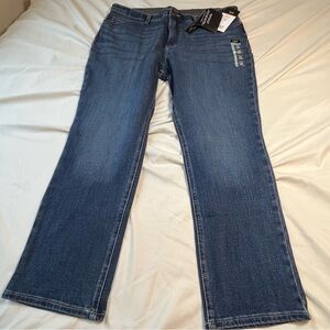 LEE Slim Fit Jeans Straight Leg Smooth Fit Waistband Blue Women's 18P *NEW W/TAG